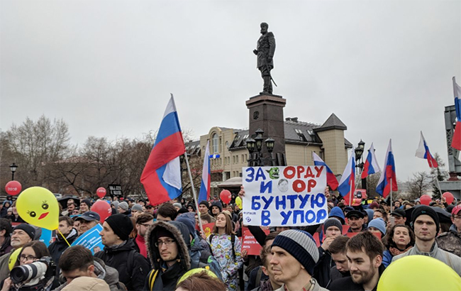 В России проходят массовые задержания участников акции против Путина